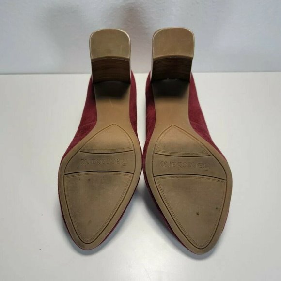 Women's Franco Sarto Evie Red Suede High heels size 7M - Picture 6 of 7